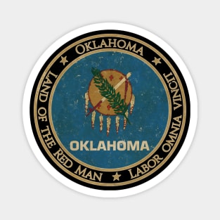 Vintage Oklahoma USA United States of America American State Flag Magnet